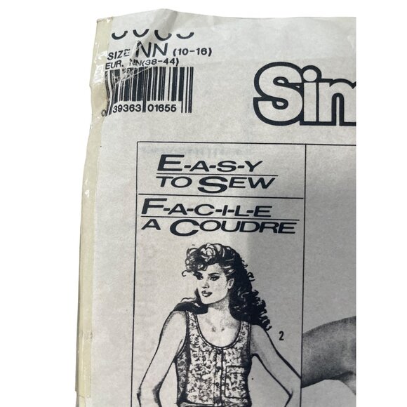 Simplicity 8085 Camisole Sewing Pattern Size 10-16 Easy To Sew Lace Trim UNCUT - Picture 2 of 6
